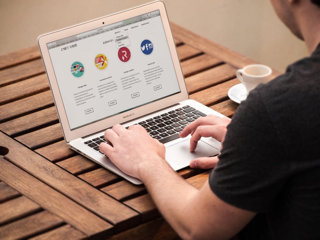a person working on a laptop